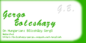 gergo bolcshazy business card